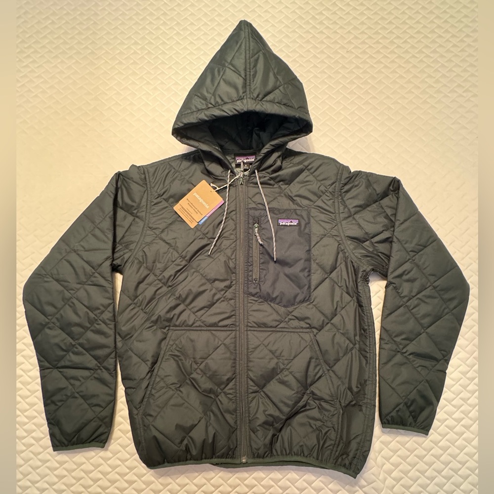 Medium Men’s Patagonia Diamond Quilted Bomber Hoody Green